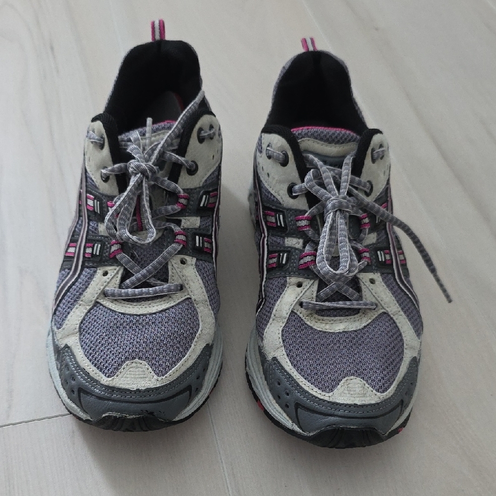 Aasics Gray and Pink Sneakers!